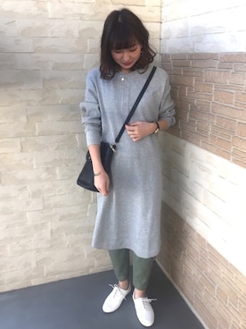「AMERICAN HOLIC（アメリカンホリック）のアイテム（ピアス（両耳用））」を使った、REINAさん（レディース・162cm）の冬コーディネート