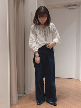 「AMERICAN HOLIC（アメリカンホリック）のアイテム（ネックレス）」を使った、REINAさん（レディース・162cm）の春コーディネート