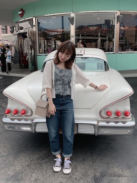 「flower（フラワー）のアイテム」を使った、REINAさん（レディース・162cm）の春コーディネート