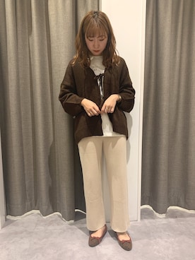 「E hyphen world gallery（イーハイフンワールドギャラリー）のアイテム」を使った、REINAさん（レディース・162cm）の秋コーディネート