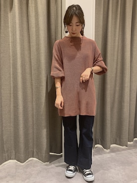 「E hyphen world gallery（イーハイフンワールドギャラリー）のアイテム」を使った、REINAさん（レディース・162cm）の冬コーディネート