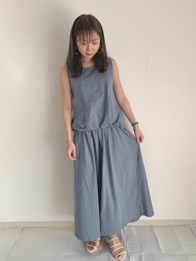 「E hyphen world gallery（イーハイフンワールドギャラリー）のアイテム（ワンピース）」を使った、REINAさん（レディース・162cm）の春コーディネート