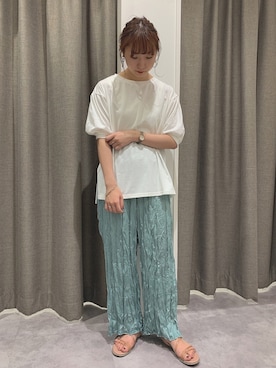 「E hyphen world gallery（イーハイフンワールドギャラリー）のアイテム」を使った、REINAさん（レディース・162cm）の夏コーディネート