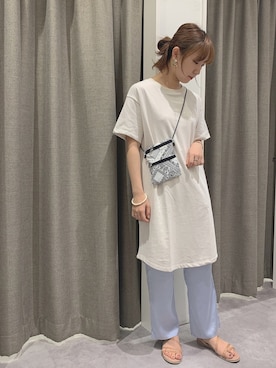 「スエット」｜「アイテム（ワンピース/ドレス）」を使った、REINAさん（レディース・162cm）の夏コーディネート