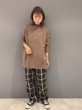 「AMERICAN HOLIC（アメリカンホリック）のアイテム（ネックレス）」を使った、REINAさん（レディース・162cm）の冬コーディネート