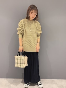 「チエック」｜REINAさん（レディース・162cm）の冬コーディネート