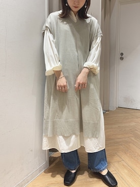 「春めきシューズ」｜「アイテム（シャツワンピース）」を使った、REINAさん（レディース・162cm）の春コーディネート