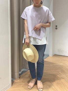 「ラベンダー」｜REINAさん（レディース・162cm）の春コーディネート