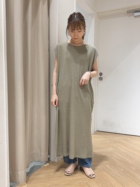 American Holic アメリカンホリックのワンピース ブラウン 茶色系 無地 コーディネート Zozotown