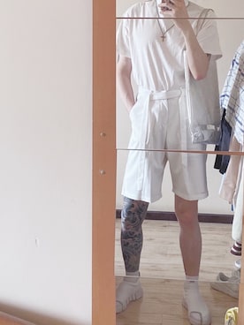 「Li-Ning（リーニン）のアイテム」を使った、ClementHitomiSさん（メンズ・183cm）の夏コーディネート