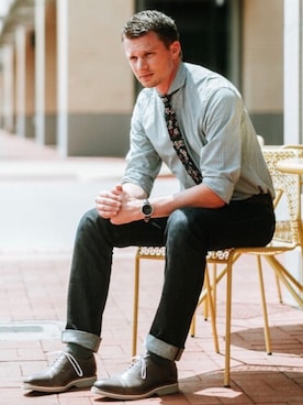「business casual」｜Matt Hartmanさん（メンズ・185cm）の夏コーディネート