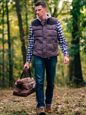 「ORIGINAL GRAIN（オリジナルグレイン）のアイテム（アナログ腕時計）」を使った、Matt Hartmanさん（メンズ・185cm）の秋コーディネート