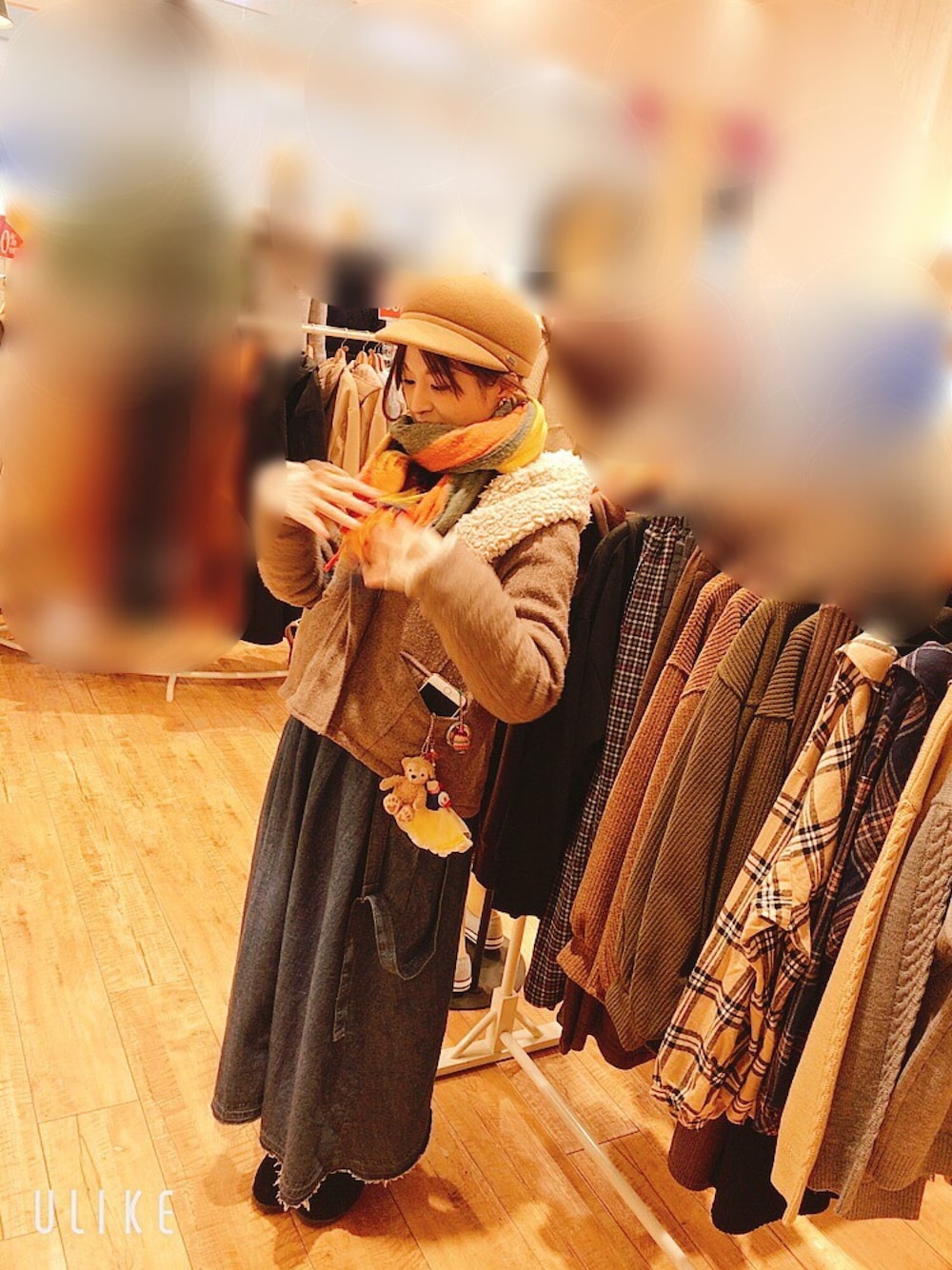 「カジュアルコーデ、低身長コーデ、暖かさ重視」｜「mysticのアイテム（ムートンコート、グレー系）」を使った、yukaさん（レディース・150cm）の冬コーディネートの1枚目の写真