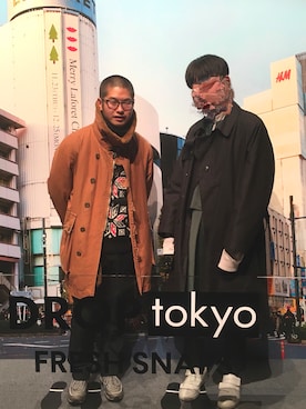 「アイテム（ジャージ）」を使った、hayateさん（メンズ・180cm・10代）の冬コーディネート