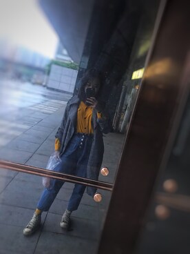 「New look（ニュールック）のアイテム（トレンチコート）」を使った、微博@成长颜习社さん（レディース・165cm）の春コーディネート