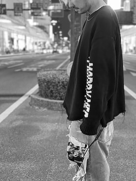「doublet（ダブレット）のアイテム（ニット/セーター）」を使った、ピュン吉さん（メンズ・170cm）の夏コーディネート