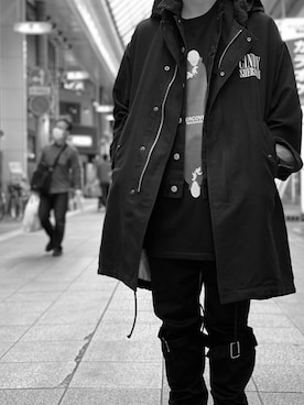 「UNDERCOVER（アンダーカバー）のアイテム（モッズコート）」を使った、ピュン吉さん（メンズ・170cm）の夏コーディネート