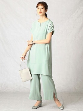 「セットアップスタイル」｜「アイテム（ワンピース/ドレス）」を使った、COMME CA ISM OFFICIALさん（レディース・169cm）の春コーディネート