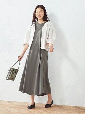 「COMME CA ISM（コムサイズム）のアイテム（ブルゾン）」を使った、COMME CA ISM OFFICIALさん（レディース・168cm）の春コーディネート