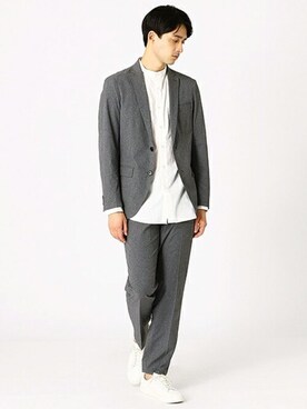 「COMME CA ISM（コムサイズム）のアイテム（ジャケット/アウター）」を使った、COMME CA ISM OFFICIALさん（メンズ・180cm）の春コーディネート