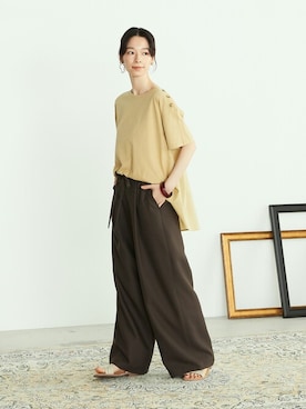 「バックフレア」｜COMME CA ISM OFFICIALさん（レディース・162cm）の夏コーディネート
