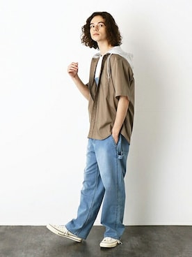 「アイテム（オールインワン・サロペット）」を使った、COMME CA ISM OFFICIALさん（メンズ・175cm）の夏コーディネート