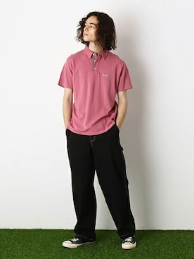 「Purple&Yellow（パープルアンドイエロー）のアイテム」を使った、COMME CA ISM OFFICIALさん（メンズ・175cm）の夏コーディネート