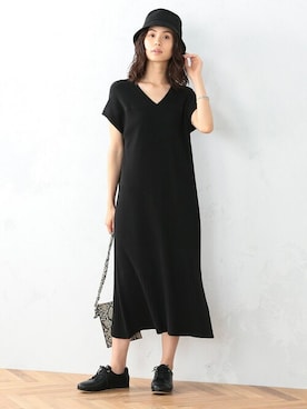 「COMME CA ISM（コムサイズム）のアイテム（帽子）」を使った、COMME CA ISM OFFICIALさん（レディース・167cm）の夏コーディネート