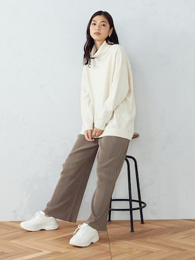 「ハイネックトップス」｜COMME CA ISM OFFICIALさん（レディース・168cm）の秋コーディネート
