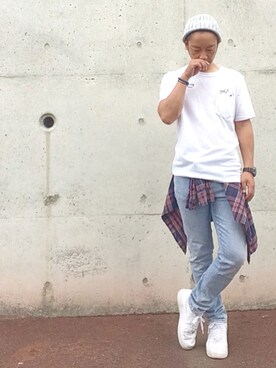 Tシャツ カットソーを使った 吉田栄作 のメンズ人気ファッションコーディネート Wear