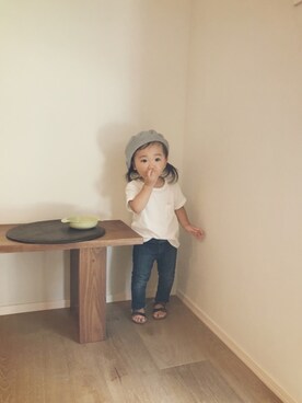 「GAP（ギャップ）の1969 マイ ファースト レギンス ジーンズ (ベビー)（デニムパンツ）」を使った、inuさん（キッズ・80cm）の夏コーディネート