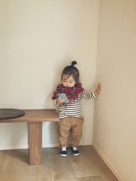 「FP（エフピー）のアイテム」を使った、inuさん（キッズ・80cm）の秋コーディネート