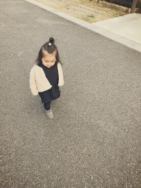 「1歳5ヶ月」｜「アイテム（ブルゾン）」を使った、inuさん（キッズ・80cm）の冬コーディネート