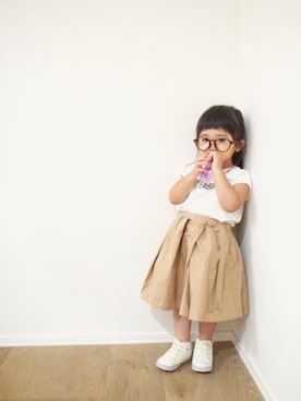 「タックスカート」｜「アイテム（その他）」を使った、inuさん（キッズ・90cm）の夏コーディネート