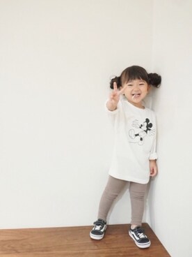「2歳3ヶ月」｜「アイテム（レッグウェア）」を使った、inuさん（キッズ・90cm）の秋コーディネート