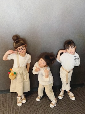 「2歳10ヶ月」｜「アイテム（その他）」を使った、inuさん（キッズ・90cm）の春コーディネート