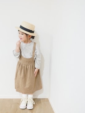 「2歳10ヶ月」｜「アイテム（ワンピース/ドレス）」を使った、inuさん（キッズ・90cm）の春コーディネート