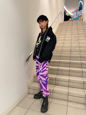 服部 天音さん（レディース・157cm）の冬コーディネート