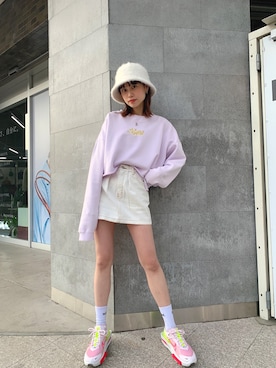 服部 天音さん（レディース・157cm）の春コーディネート