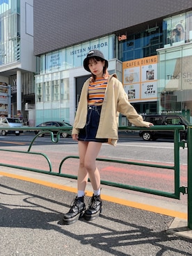 服部 天音さん（レディース・157cm）の春コーディネート