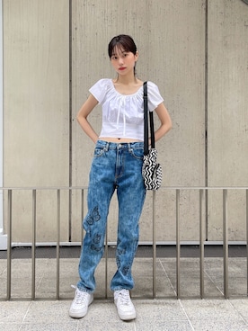 服部 天音さん（レディース・157cm）の春コーディネート