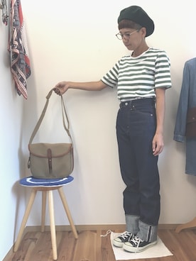 「LEVI’S701」｜coccon◡̈*さん（レディース・157cm）の秋コーディネート