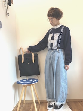 「H.R.REMAKE（アールエイチリメイク）のアイテム」を使った、coccon◡̈*さん（レディース・157cm）の冬コーディネート