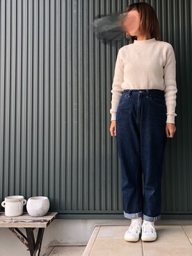 「orslow」｜「アイテム（スウェット）」を使った、coccon◡̈*さん（レディース・157cm）の冬コーディネート