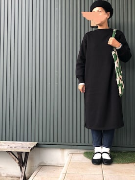 「SVEC（シュベック）のカンフーシューズ kung fu Shoes / ストラップパンプス（バレエシューズ）」を使った、coccon◡̈*さん（レディース・157cm）の秋コーディネート