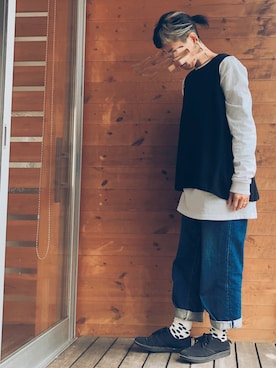 「caqu（サキュウ）のアイテム」を使った、coccon◡̈*さん（レディース・157cm）の春コーディネート