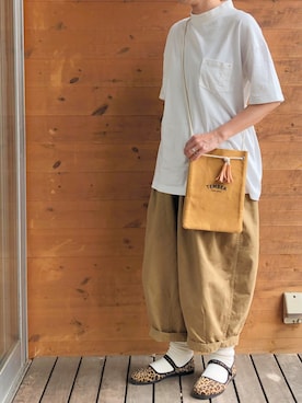 「アイテム（チノパンツ）」を使った、coccon◡̈*さん（レディース・157cm）の夏コーディネート