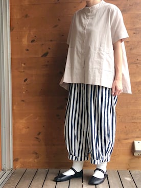 「SVEC（シュベック）のカンフーシューズ kung fu Shoes / ストラップパンプス（バレエシューズ）」を使った、coccon◡̈*さん（レディース・157cm）の夏コーディネート