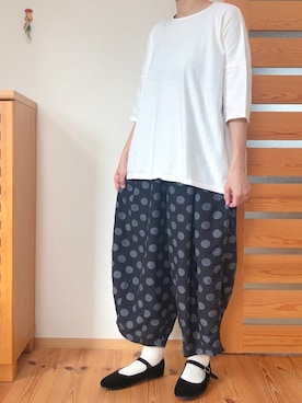 「SVEC（シュベック）のカンフーシューズ kung fu Shoes / ストラップパンプス（バレエシューズ）」を使った、coccon◡̈*さん（レディース・157cm）の夏コーディネート