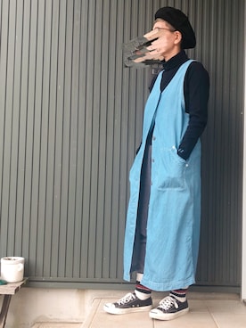 「アイテム（ワンピース/ドレス）」を使った、coccon◡̈*さん（レディース・157cm・40代）の秋コーディネート